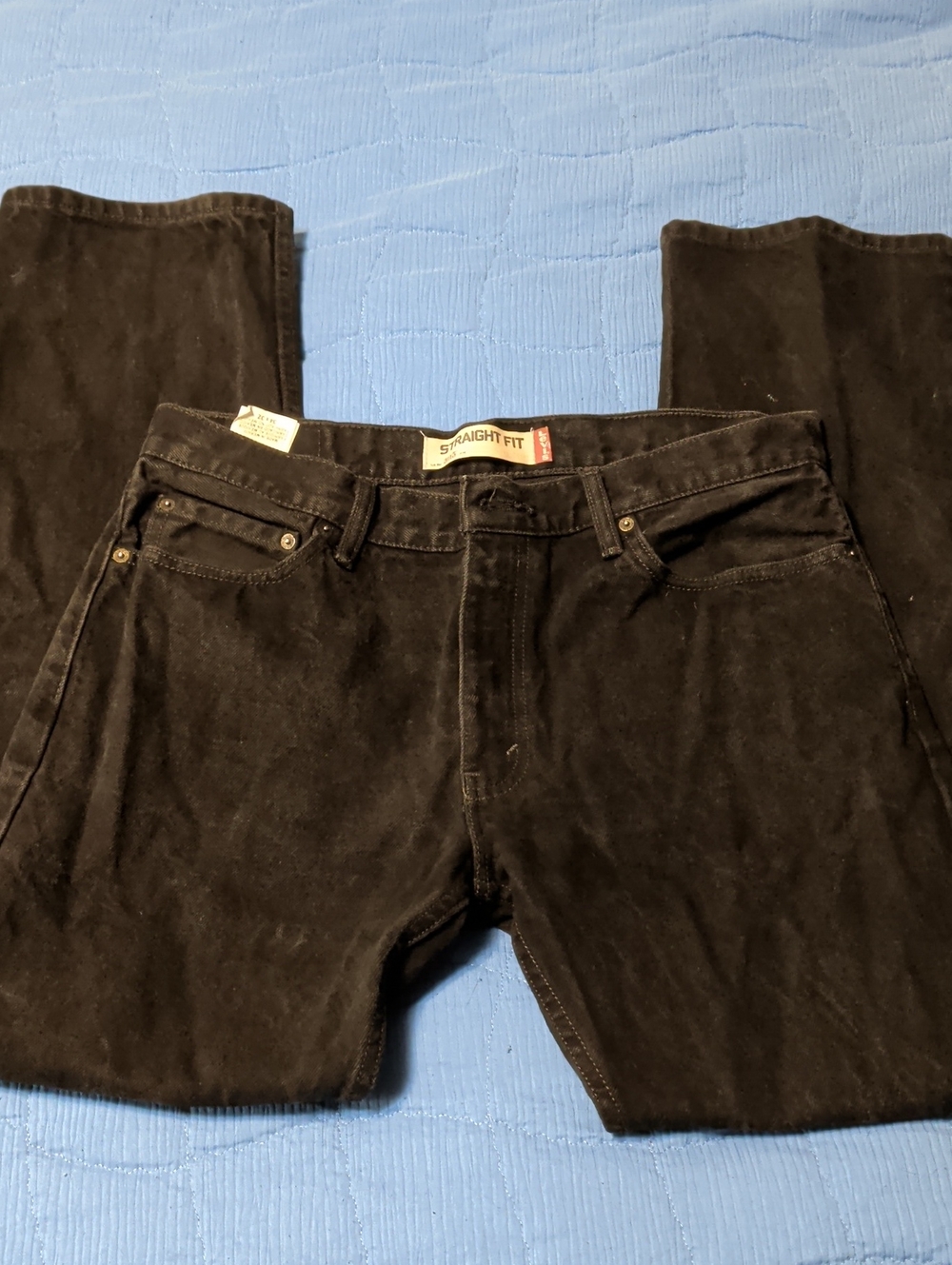 Levi's Straight Fit Black Jeans